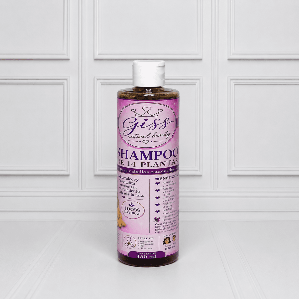 SHAMPOO DE 14 PLANTAS GISS NATURAL BEAUTY 450ML