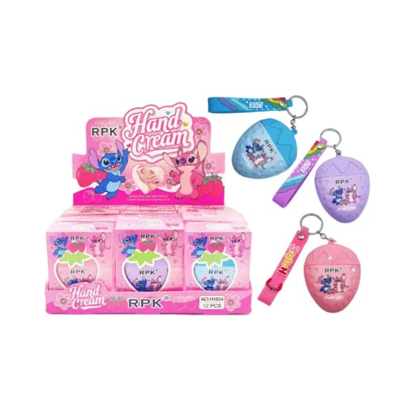 CREMA LLAVERO DE ANGELA Y STITCH